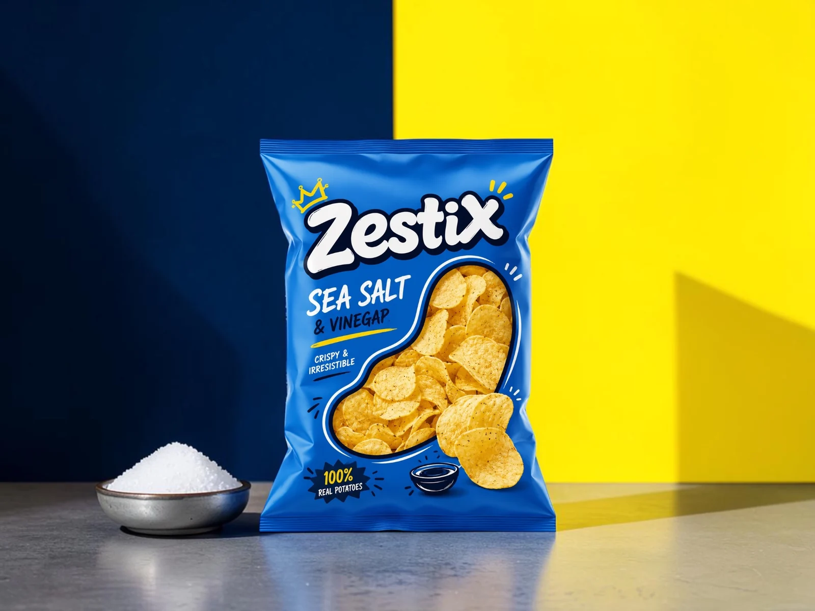 Zestix Sea Salt čips flowpack