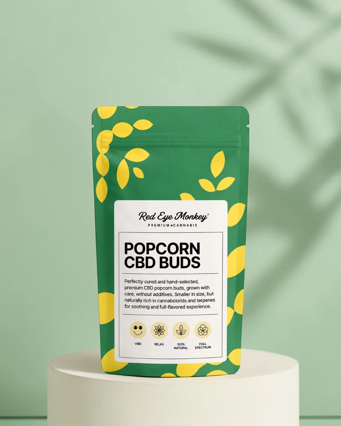 Red Eye Monkey Popcorn CBD Buds doypack
